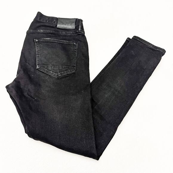 All Saints Rex Black Button Fly Slim LegDenim Jeans Size 33 - Picture 9 of 9